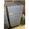 Image 1 : STACK OF FULL DISHWASHER RACKS W/ DOLLY