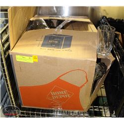 BOX OF SMALL JUICE GLASSSES W/ DECORATIVE TEXTURE