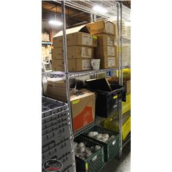 3' CHROME WIRE COMMERCIAL STORAGE RACK- 4 TIER