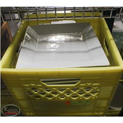 CRATE OF 10" SQUARE DINNER PLATES