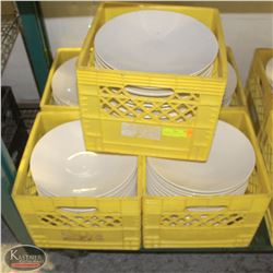 5 CRATES OF ANTON BLACK 12" DINNER PLATES