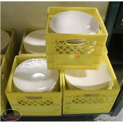 5 CRATES OF ANTON BLACK 12" DINNER PLATES
