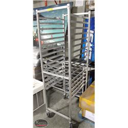 ALUMINUM BAKERS RACK-15 SLOTS * AS IS