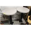 Image 1 : LOT OF 2 ROUND TABLES W/ STANDS, 24" DIAMETER