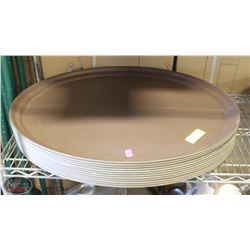 STACK OF 12 CAMBRO SERVING TRAY W/ CAMTREAD