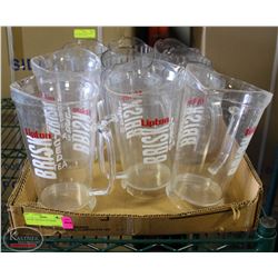 LOT OF 12 PLASTIC PITCHERS