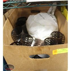 BOX OF ASSORTED CANDLE HOLDERS