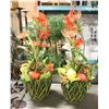 Image 1 : TWO COLOURFUL 30" ARTIFICIAL PLANT / FRUIT BASKETS