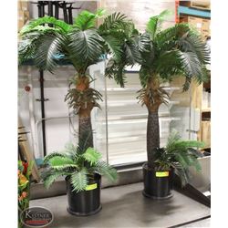 TWO 40" ARTIFICIAL PALM TREES