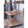 Image 1 : PALLET W/ 7 SETS OF CHROME DUAL-LEG PEDESTALS