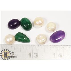 #163-EMERALD/ AMETHYST/ FRESH WATER PEARL