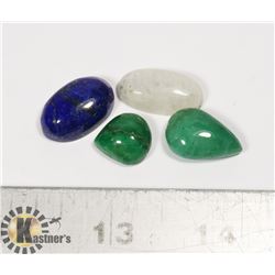 #157-MOONSTONE/ LAPIS LAZULI/ EMERALD 68.75ct