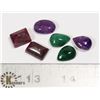 Image 1 : #143-EMERALD/AMERTHYST/ RUBY 71.25ct
