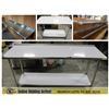 Image 1 : FEATURED LOTS: NEW STAINLESS STEEL TABLES & WALL SHELVES