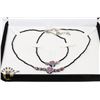 Image 1 : NECKLACE AND BRACELET SET WITH ROSE DECOR