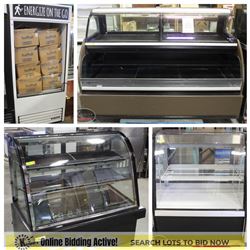 FEATURED LOT: CURVED GLASS DISPLAY COOLERS & REACH-IN COOLERS