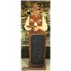 Image 1 : 70" COWBOY STATUE W/ CHALKBOARD