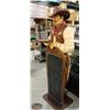 Image 2 : 70" COWBOY STATUE W/ CHALKBOARD