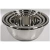 Image 1 : 3 NEW PROGRADE STAINLESS STEEL MIXING BOWLS