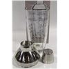 Image 3 : YPSILON GLASS DRINK MIXER / SHAKER W/ STEEL CAP
