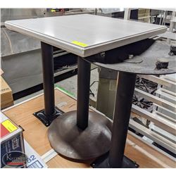 LOT OF 5 SQUARE MARBLED STONE EXTERIOR DINING