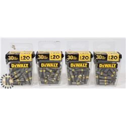 NEW "DEWALT" #20, 30 BITS 4 PACK #N397911