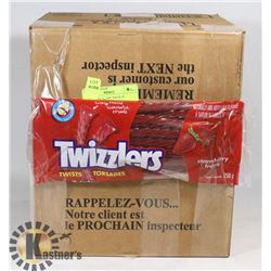 CASE WITH 24 250G BAGS OF TWIZZLER TWISTS