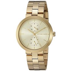 NEW MICHAEL KORS 39MM 2-CHRONO GOLD TONE MSRP $300