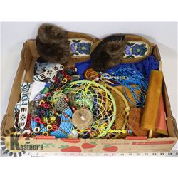LOT OF ABORIGINAL ITEMS INCL. BEADED NECKLACES