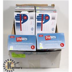 BOX OF  DISTECH VINYL MEDICAL EXAMINATION GLOVES