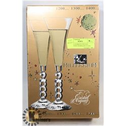 CRISTAL D'ARQUES VINTAGE MILLENNIUM CHAMPAGNE GLASS
