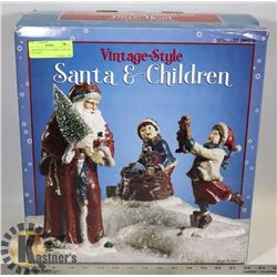 CHRISTMAS COLLECTIBLE SANTA & CHILDREN