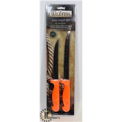NEW WILD FISH 2PC FISH FILLET KNIFE SET