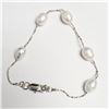 Image 2 : SILVER FRESH WATER PEARL 7.5"  BRACELET
