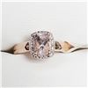 Image 1 : SILVER MORGANITE  RING (~SIZE 6.5)