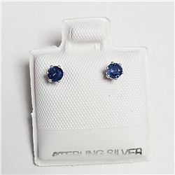 SILVER SAPPHIRE(0.4CT) EARRINGS