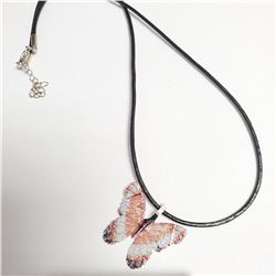 NATURAL BUTTERFLY LEAF 18" NECKLACE