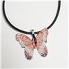 Image 2 : NATURAL BUTTERFLY LEAF 18" NECKLACE