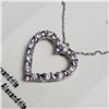 Image 2 : SILVER SIMULATION ALEXANDRITE 18" NECKLACE