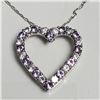 Image 3 : SILVER SIMULATION ALEXANDRITE 18" NECKLACE