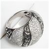 Image 2 : SILVER CUBIC ZIRCONIA  RING (~SIZE 8)