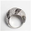 Image 3 : SILVER CUBIC ZIRCONIA  RING (~SIZE 8)