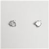 Image 3 : 14K WHITE GOLD CUBIC ZIRCONIA  EARRINGS