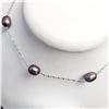 Image 3 : SILVER FRESH WATER PERAL 18"  NECKLACE