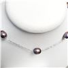 Image 4 : SILVER FRESH WATER PERAL 18"  NECKLACE