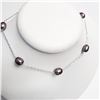 Image 5 : SILVER FRESH WATER PERAL 18"  NECKLACE