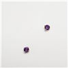 Image 4 : 14K YELLOW GOLD AMETHYST SCREW BACK EARRINGS