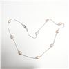 Image 4 : SILVER FRESH WATER PERAL 18"  NECKLACE