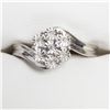 Image 2 : SILVER 7 DIAMOND  RING (~SIZE 7)