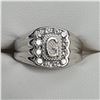 Image 2 : SILVER CUBIC ZIRCONIA  RING (~SIZE 10)